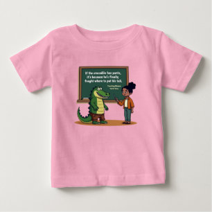 Krokodil Pants Pun Wird Funny Teacher Wisdom Baby T-shirt