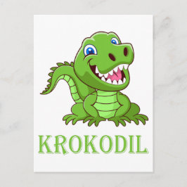 Krokodil Postkarte