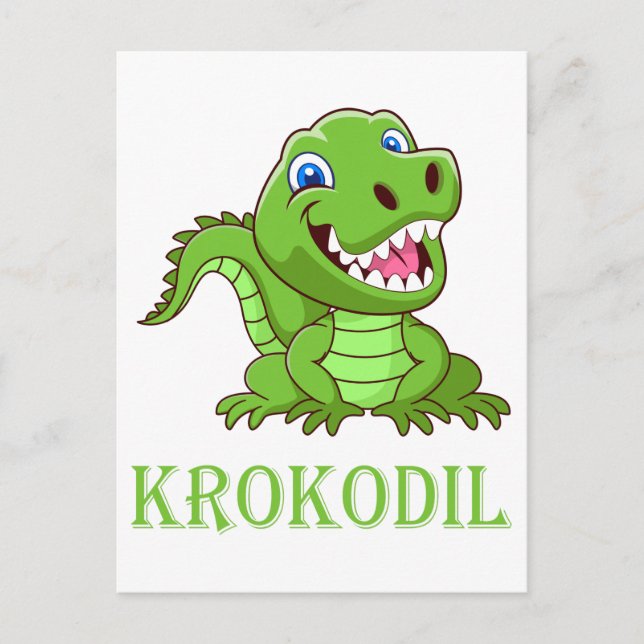 Krokodil Postkarte (Vorderseite)