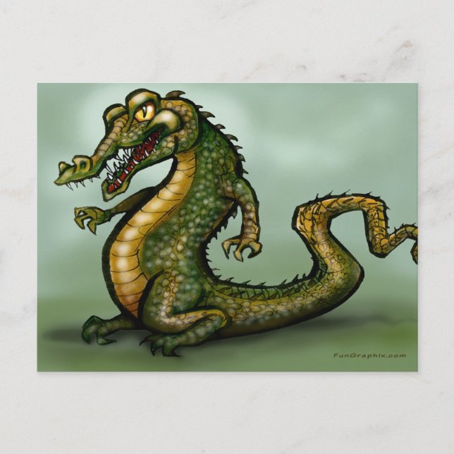 Krokodil Postkarte (Vorderseite)