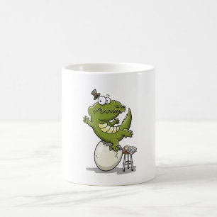 Krokodil schlüpft aus einem Ei Kaffeetasse