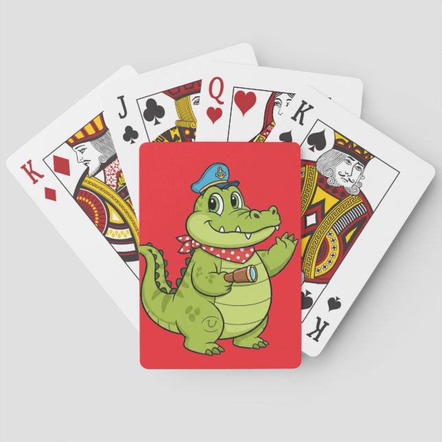 Krokodil Spielkarten (Rückseite)