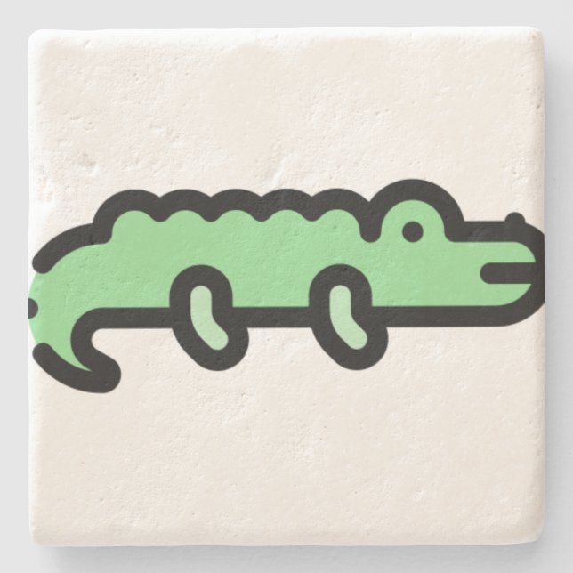 Krokodil Steinuntersetzer (Vorderseite)
