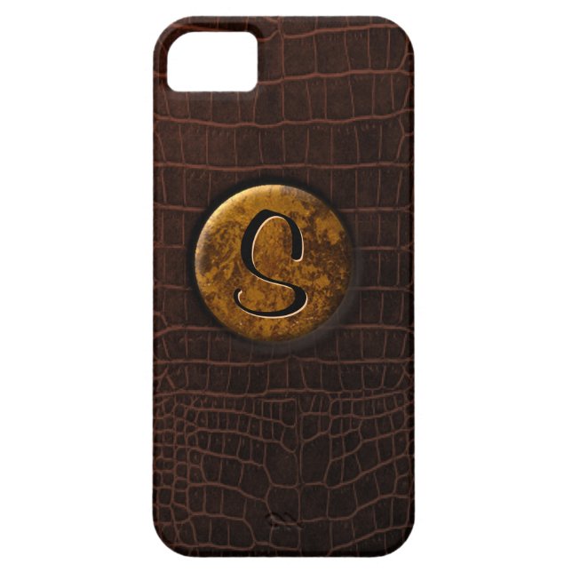 Krokodil und Monogramm Case-Mate iPhone Hülle (Rückseite)