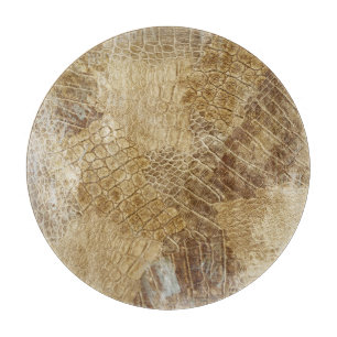 Krokodile Batik-Muster, Stoffstruktur. Schneidebrett