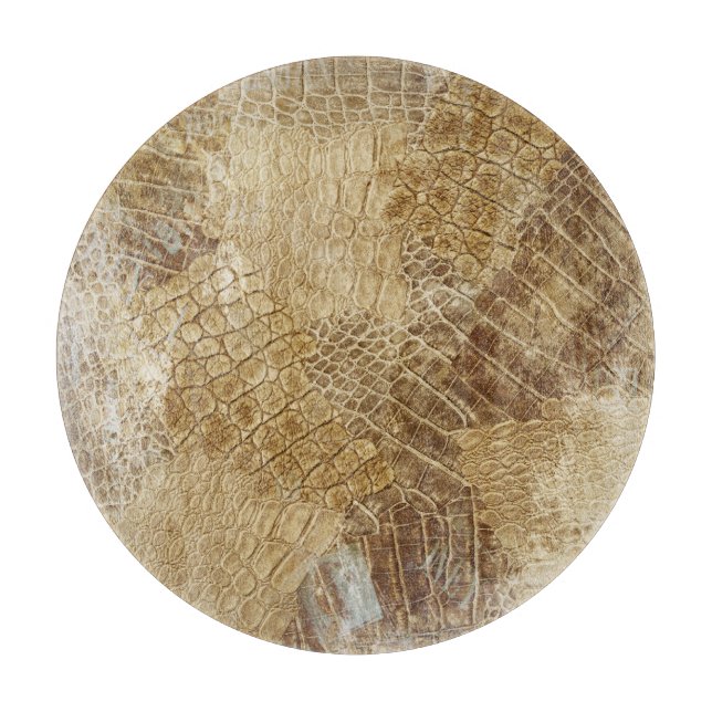Krokodile Batik-Muster, Stoffstruktur. Schneidebrett (Vorderseite)