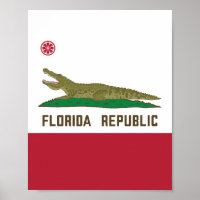 Krokodile der Alligator-Flagge in Florida