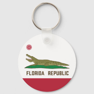 Krokodile der Alligator-Flagge in Florida Schlüsselanhänger