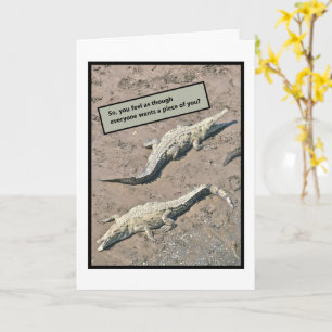 Krokodile/ Freundschaft & Unterstützung mit Humor Karte