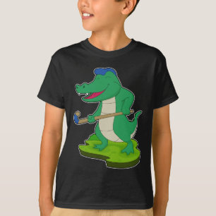 Krokodile Hockey-Hockey-Stab T-Shirt