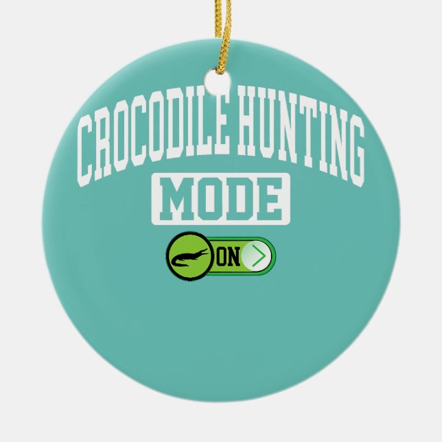 Krokodile-Jagdmodus für Alligatoren-Jäger Keramik Ornament (Vorne)