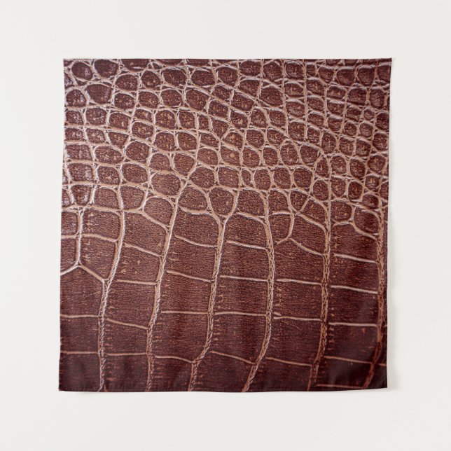 Krokodile Ledermuster abstrakt,Alligator,Tier Wandteppich (Vorderseite)