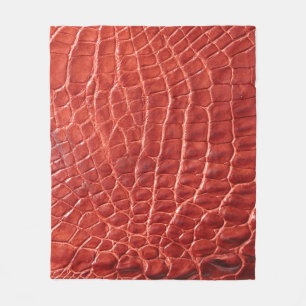 Krokodile Ledertextur Fleecedecke