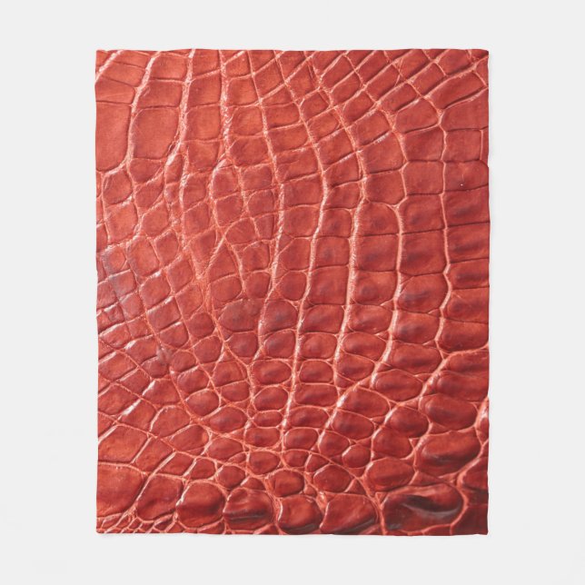 Krokodile Ledertextur Fleecedecke (Vorderseite)
