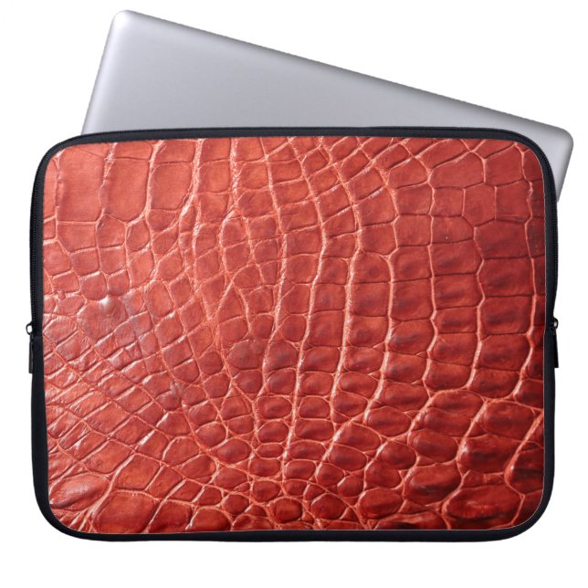 Krokodile Ledertextur Laptopschutzhülle (Vorderseite)