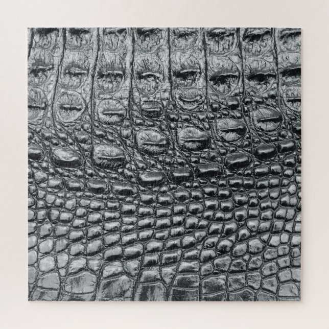 Krokodile Noir: Mystik aus schwarzem Leder (Vertikal)