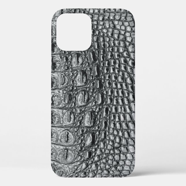 Krokodile Noir: Mystik aus schwarzem Leder Case-Mate iPhone Hülle (Rückseite)