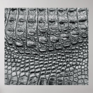 Krokodile Noir: Mystik aus schwarzem Leder Poster