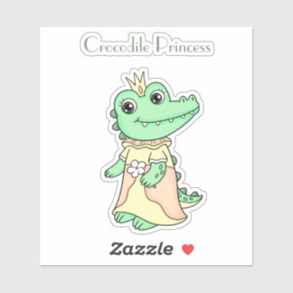 Krokodile Princess Aufkleber