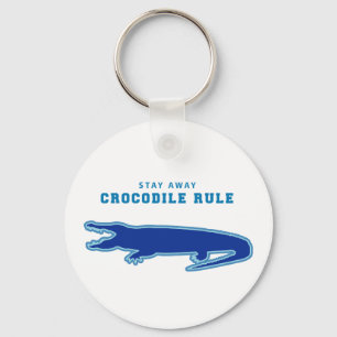 Krokodile-Regel (blau) Schlüsselanhänger