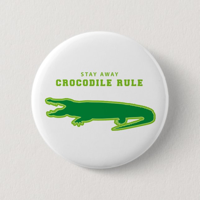 Krokodile-Regel (grün) Button (Vorderseite)