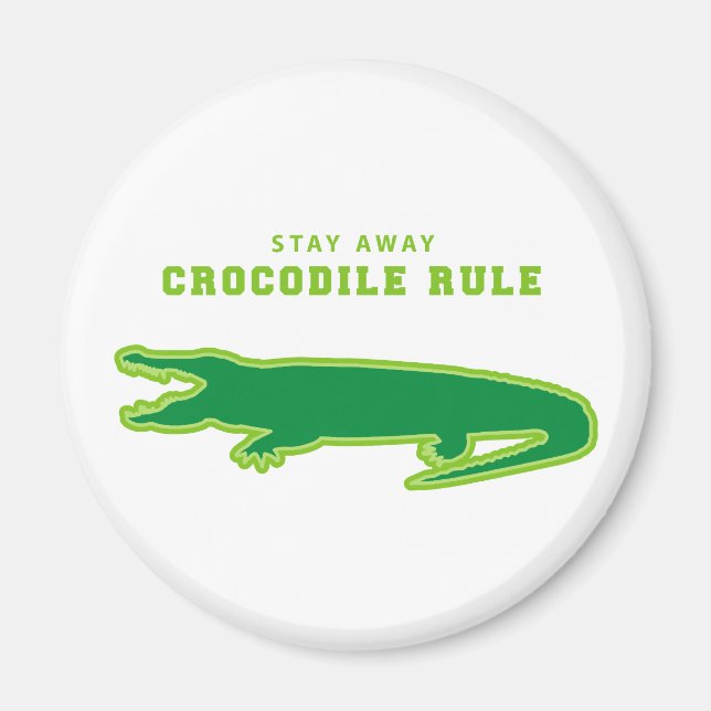 Krokodile-Regel (grün) Magnet (Vorne)