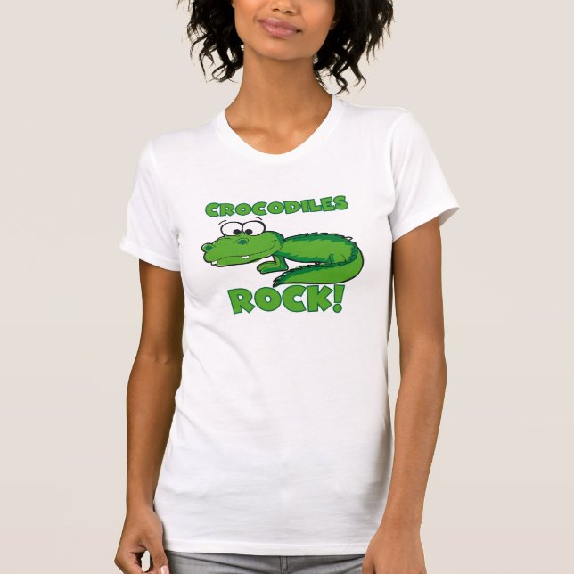 Krokodile rocken T-Shirt (Vorderseite)
