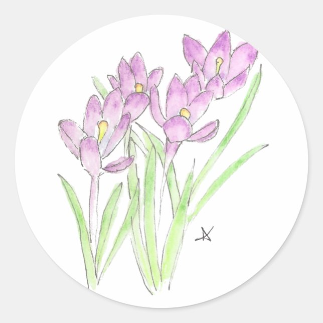 Krokodile Runder Aufkleber (Vorderseite)