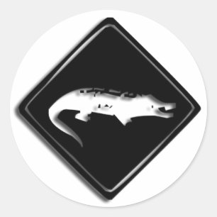 Krokodile-Schildkröte Runder Aufkleber