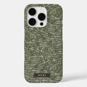 Krokodile Schlange Reptile Wildtierhautmuster iPhone 16 Pro Hülle