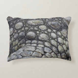 Krokodile Skin Image Accent Pillow Dekokissen