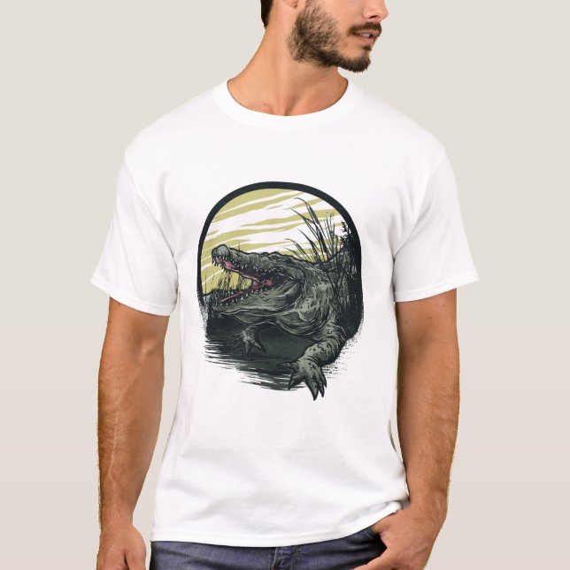 Krokodile Tätowierung T - Shirt (Vorderseite)