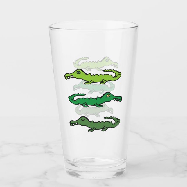 Krokodile und Alligatoren Glas (Vorderseite)