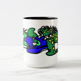 Krokodilschlag Zweifarbige Tasse