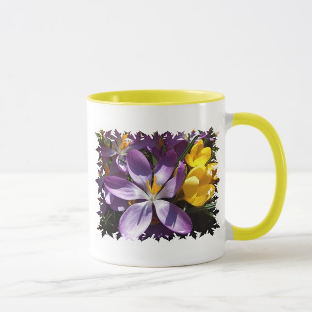 Krokus färbt Kaffee-Tasse Tasse (Rechts)