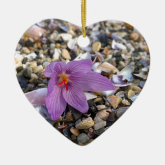 Krokus Herz Keramik Ornament
