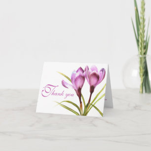 Krokus-lila-Blumen-Hochzeit-Dankeskarten Dankeskarte