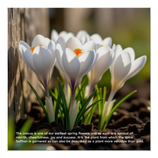 Krokus-Symbolik Poster (Vorderseite)