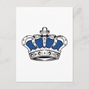 Krone - Blau Postkarte