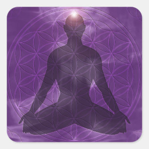 Krone Chakra Sahasrara Quadratischer Aufkleber