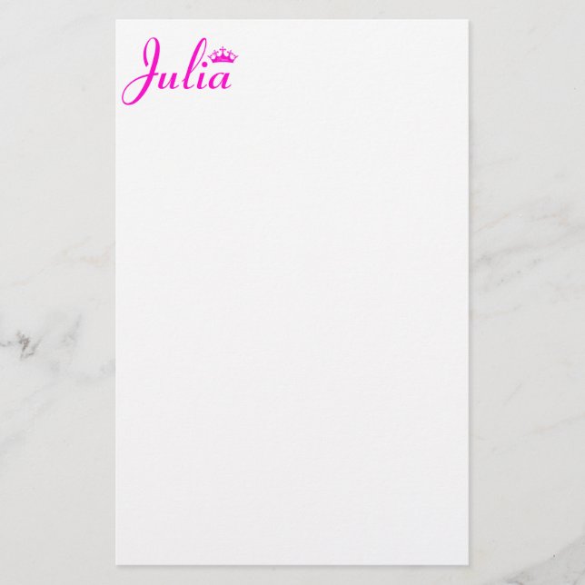 Krone der Prinzessin Briefpapier (Vorderseite)