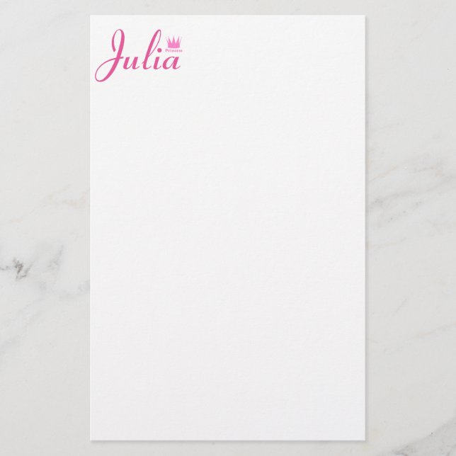 Krone der Prinzessin Briefpapier (Vorderseite)