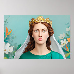 Krone der Wohltätigkeit: Heilige Elisabeth von Ung Poster