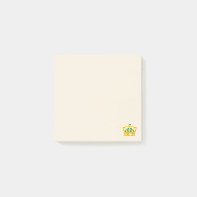 Krone Emoji Post-it Klebezettel (Vorderseite)
