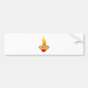 Krone Flamme crown flame Autoaufkleber