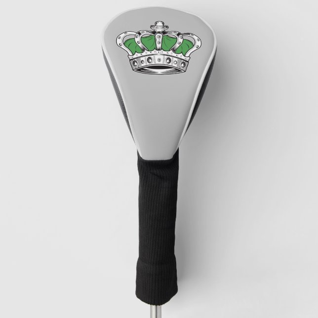 Krone - Grün Golf Headcover (Vorderseite)