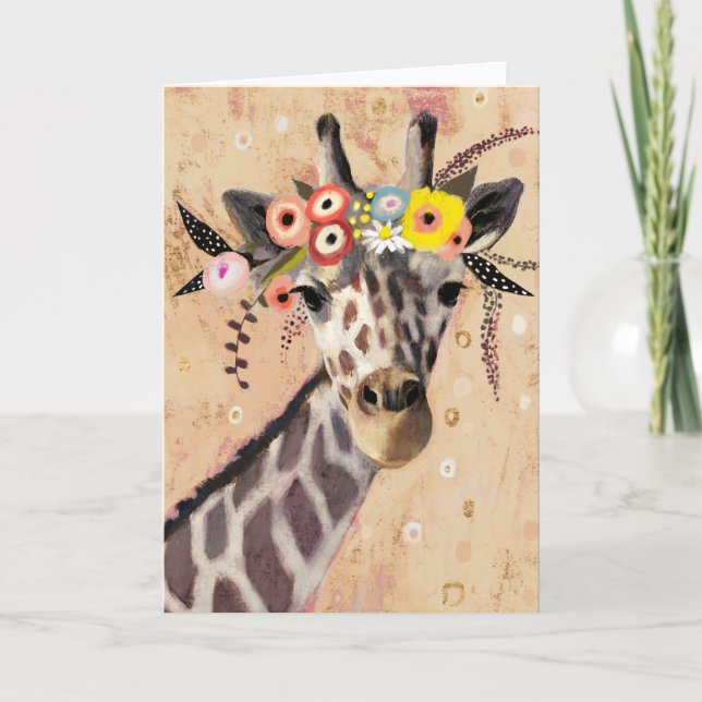 Krone Klimt Giraffen-| der Blumen Karte (Vorderseite)