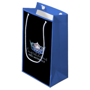 Krone Miss Amerikas blaues 2-Ton Geschenk Kleine Geschenktüte