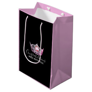 Krone Miss Amerikas rosa 2-Ton Rosa-Geschenk Mittlere Geschenktüte