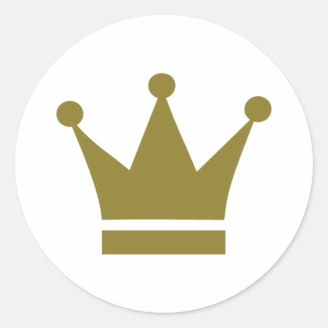 Krone Runder Aufkleber (Vorderseite)